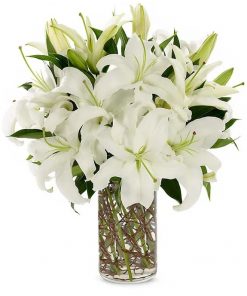 Bouquet of White Lilies For Easter