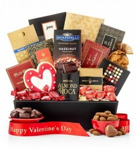 Valentines Day Hearts Gift Basket