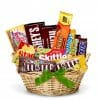 Chocolate Candy Gift Basket Green Bow