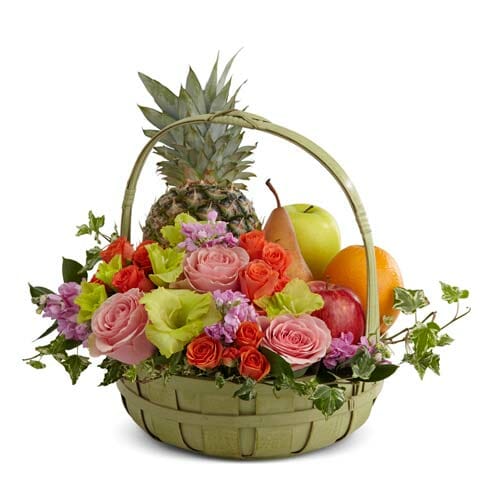 Flower With Fruit Basket
