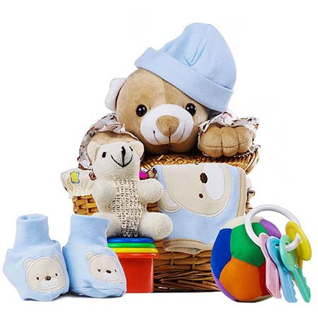 Stuffed Animal Baby Gift Basket