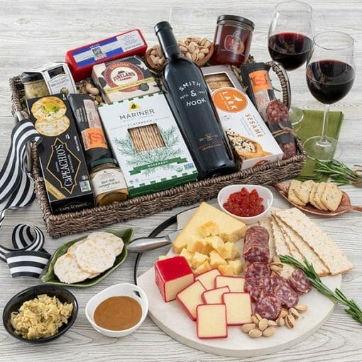 Wine and Charcuterie Gift Basket
