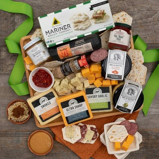 Send This Elegant Gourmet Meats And Cheeses Gift Tray