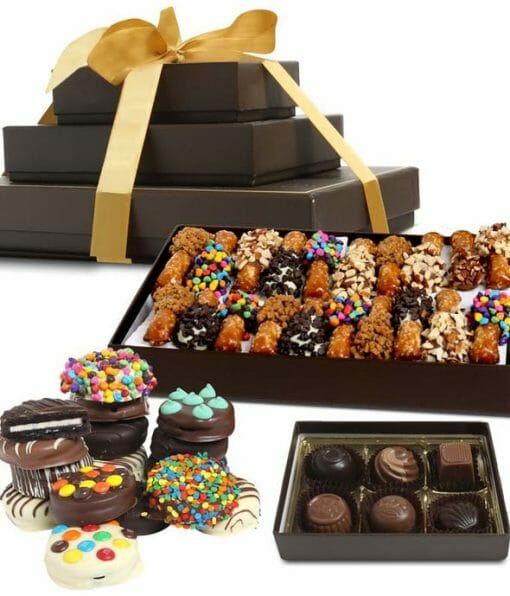 Send A delicious Chocolate Dipped Goodies Gift Tower