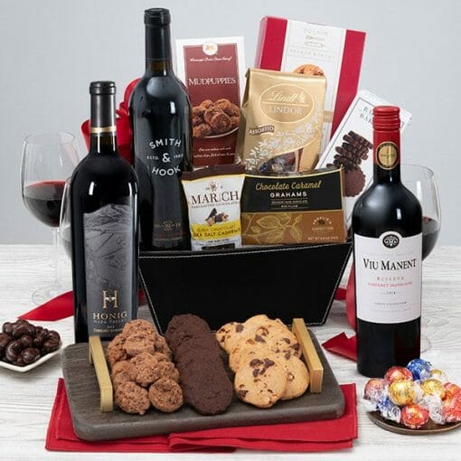 Send A Wonderful red wine gift basket