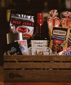 The Man Cave Bourbon Gift Basket Set