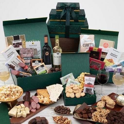 Holiday Wine Duo Gourmet Gift Basket