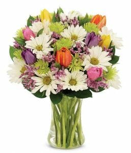 Flower bouquet with a variety of fresh flowers