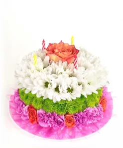 Happiest Birthday Flower Cake