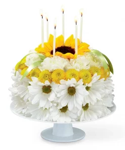 Sunny Smiles Birthday Flower Cake