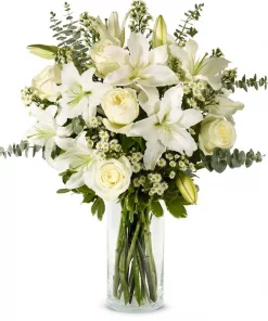 With All Our Sympathy Lily Arrangement