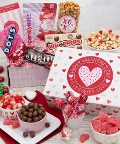 Filled With Love Popcorn and Candy Valentine Gift Basket