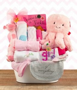 Bringing Home Baby Deluxe Gift Basket - Pink