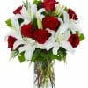 Valentine's Day Exclusive Red Roses and Lilly Bouquet.