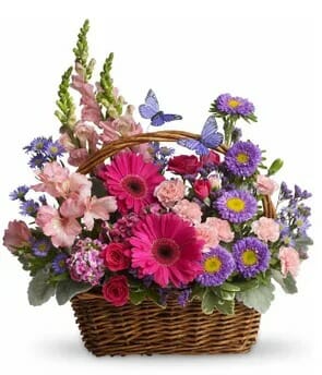 Country Basket Get Well Flowers