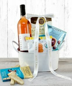 Mother's Day White Wine and Sweets Gift Basket
