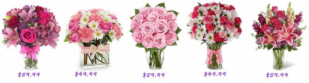 Pink flowers for sale