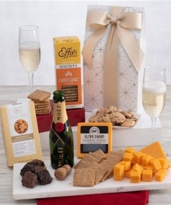 Cheese and Crackers Champagne Gift Basket