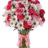 pink surprise daisies bouquet